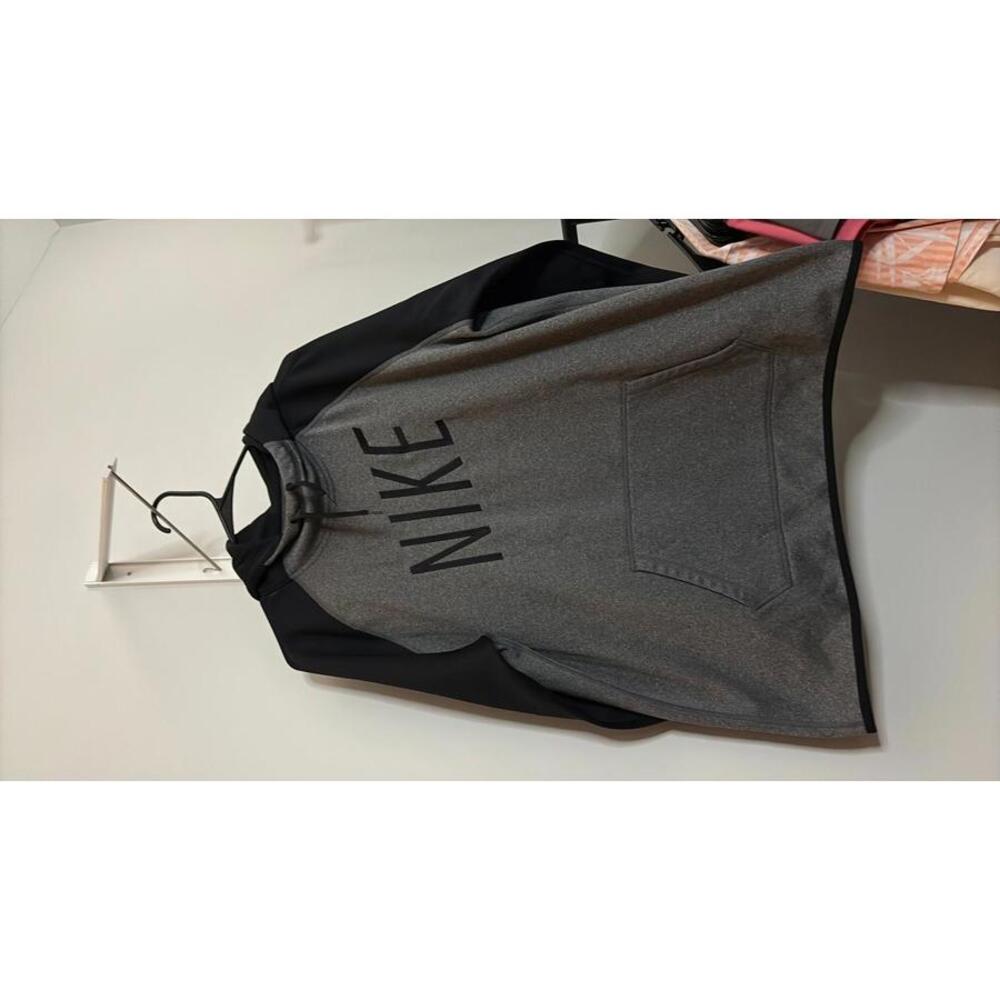 Nike Grey and Black Dri Fit Hoodie Size XL- W17
